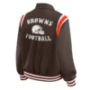 Cleveland Browns Lightweight Brown Varsity Full-Snap Satin Jacket