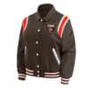 Cleveland Browns Lightweight Brown Varsity Jacket