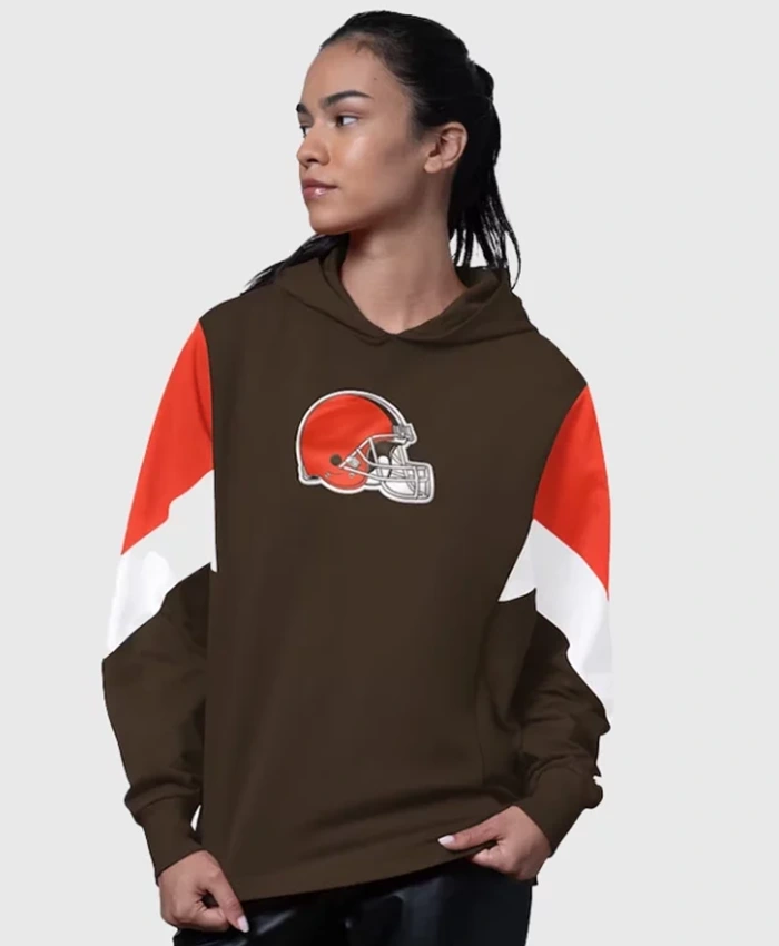 Cleveland Browns Starter Brown Scrimmage Pullover Hoodie