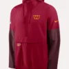 Commanders Nike Sideline Anorak Half Zip Hoodie Jacket