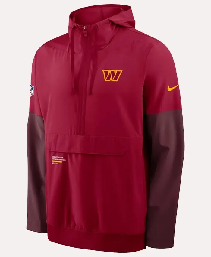 Commanders Nike Sideline Anorak Half Zip Hoodie Jacket