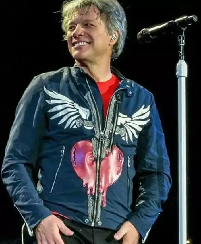 Concert Singer Jon Bon Jovi Blue Cotton Jacket