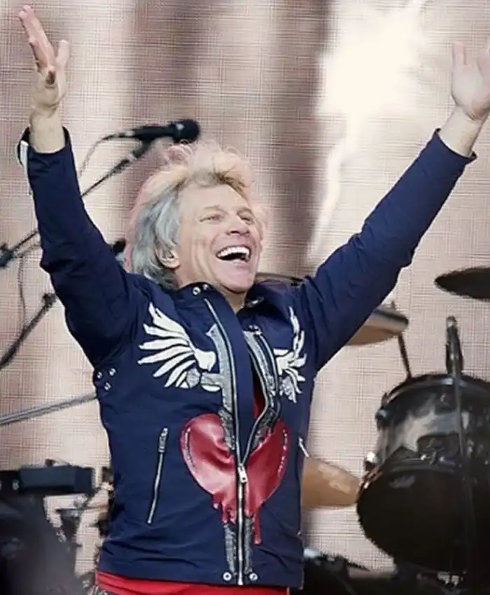 Concert Singer Jon Bon Jovi Blue Jacket
