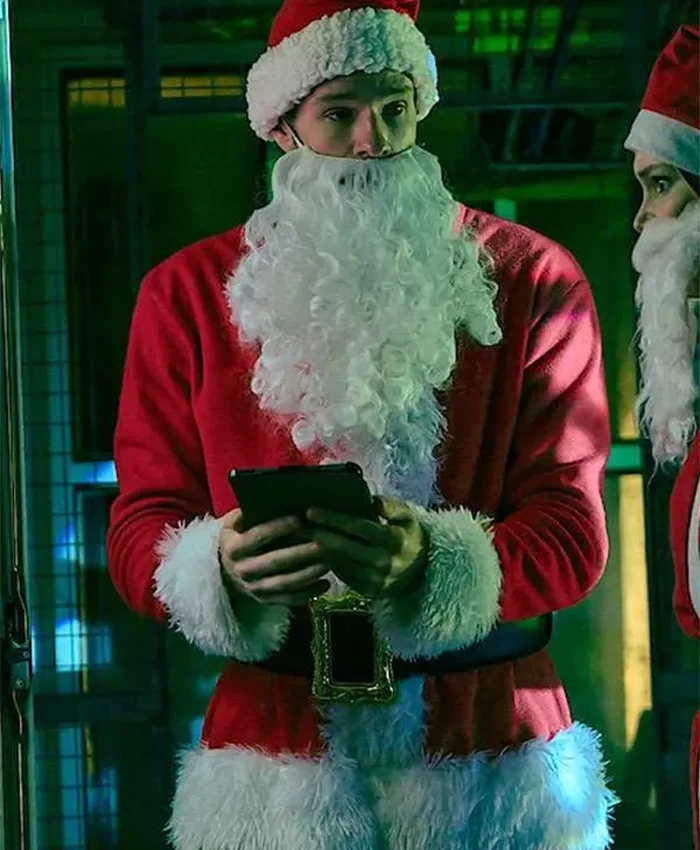 Connor Swindells Jingle Bell Heist Red Santa Coat