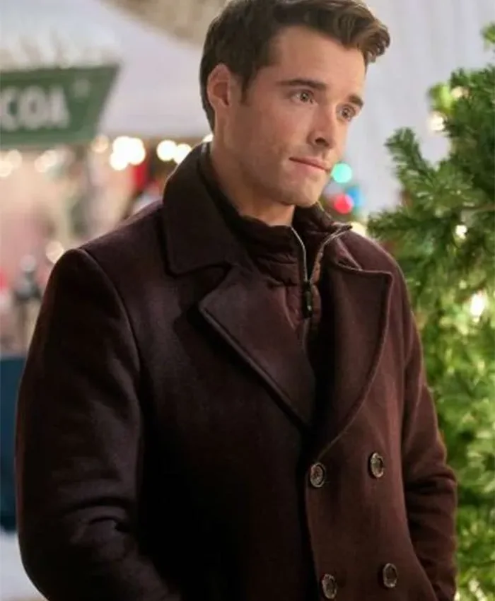 Corey Cott The Snow Must Go On Brown Peacoat