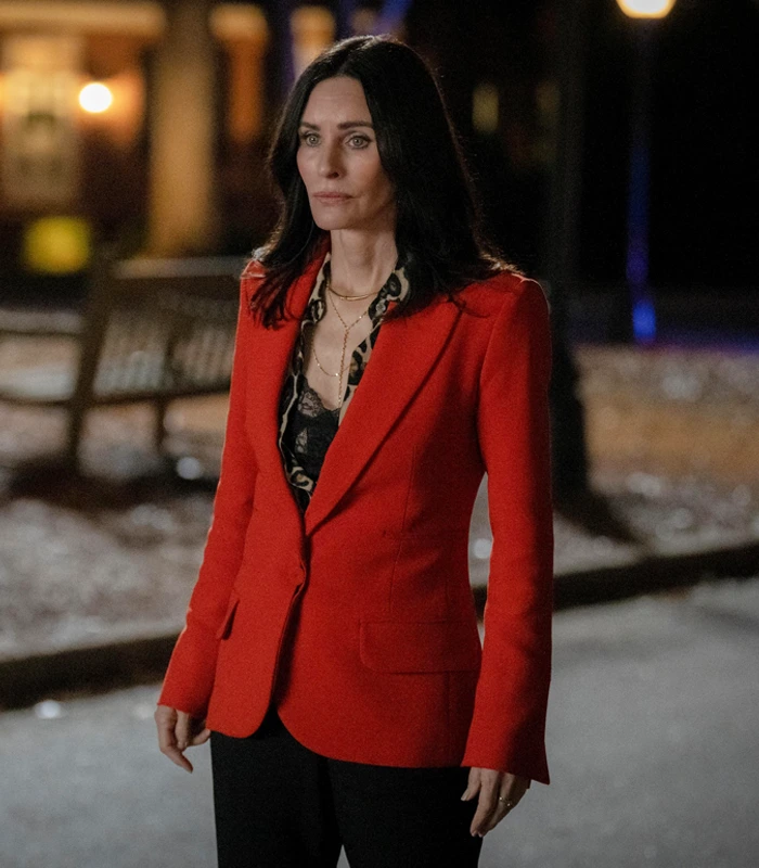 Courteney Cox Scream 7 Red Blazer
