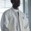 Damson Idris F1 2025 White Bomber Jacket For Sale