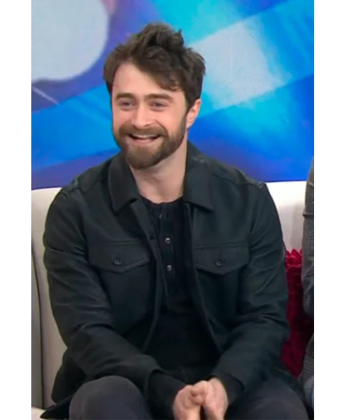 Daniel Radcliffe The Today Show Black Leather Shirt Jacket