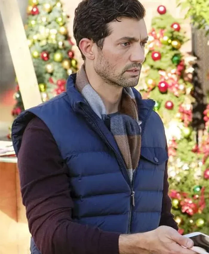 David Alpay The Christmas Ring Blue Vest