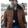 David Harbour Stranger Things S05 Brown Puffer Jacket