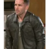 Derek Baldwin Beyond the Gates Black Leather Jacket