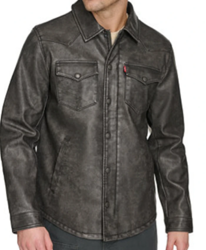 Derek Baldwin Beyond the Gates Black Leather Jacket For Sale