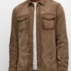 Derek Baldwin Beyond the Gates Brown Suede Jacket For Sale