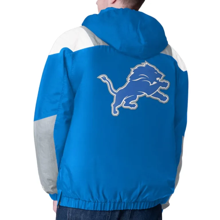Detroit Lions Half-Zip Pullover Hooded Jacket For Sale
