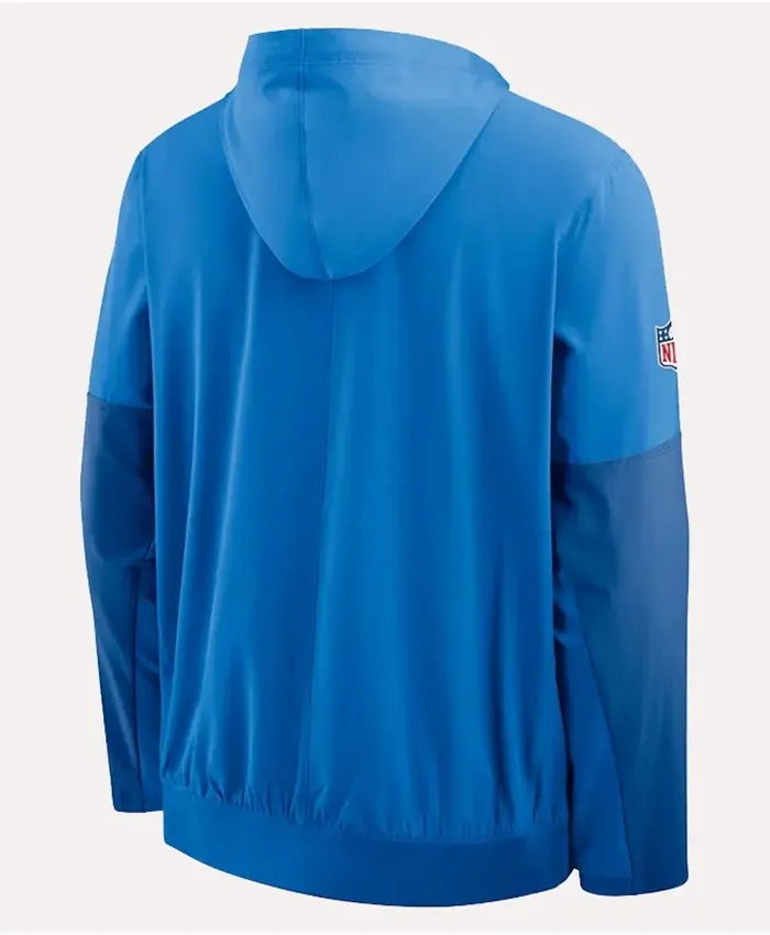 Detroit Lions Nike Sideline Anorak Blue Hoodie Jacket For Sale
