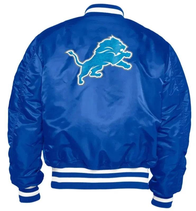 Detroit Lions Royal Blue Bomber Jacket For Sale