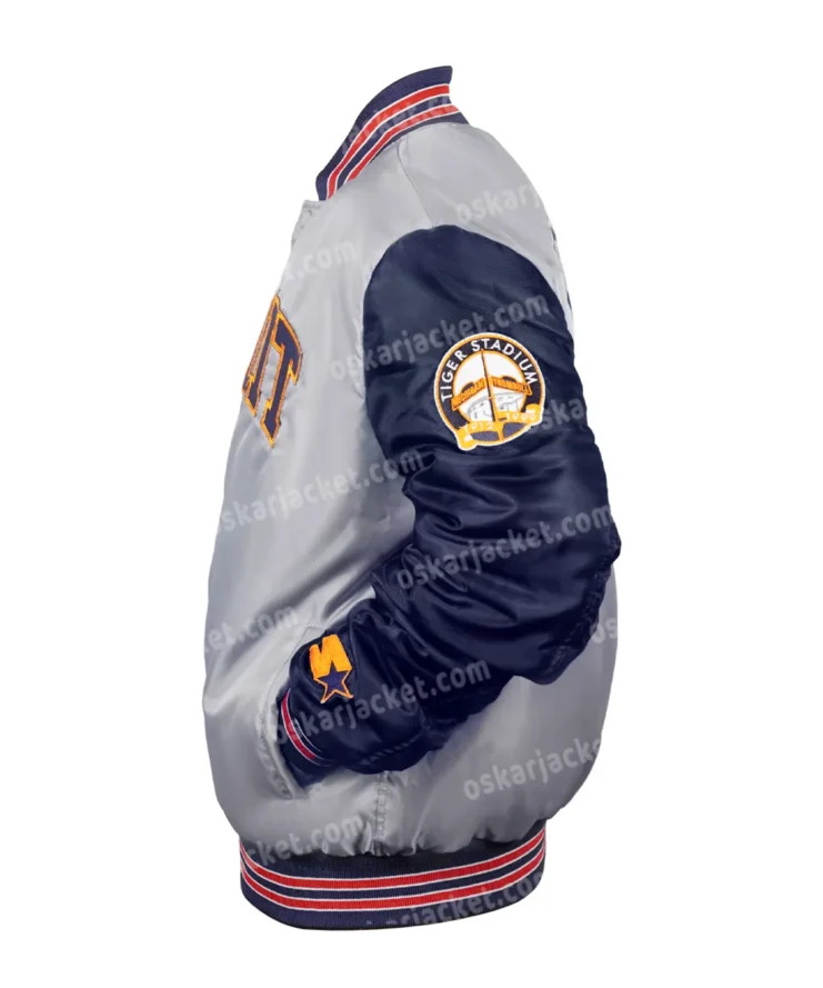Detroit Tigers Full-Snap Satin Jacket