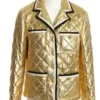 Dorinda Medley The Traitors US S04 Gold Quilted Jacket For Sale