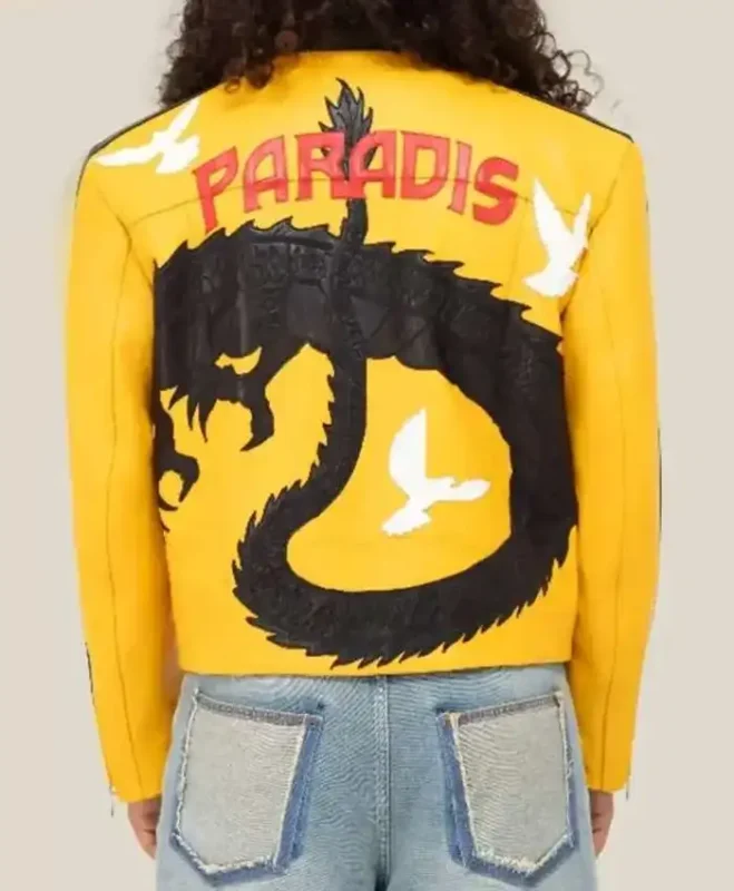 Dua Lipa Buenos Aires Dragon Leather Jacket