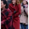 Emily Lane Tv Series Mistletoe Murders Sarah Drew Red Wool Coat