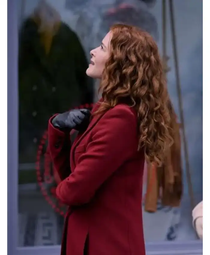 Emily Lane Tv Series Mistletoe Murders Sarah Drew Wool Coat