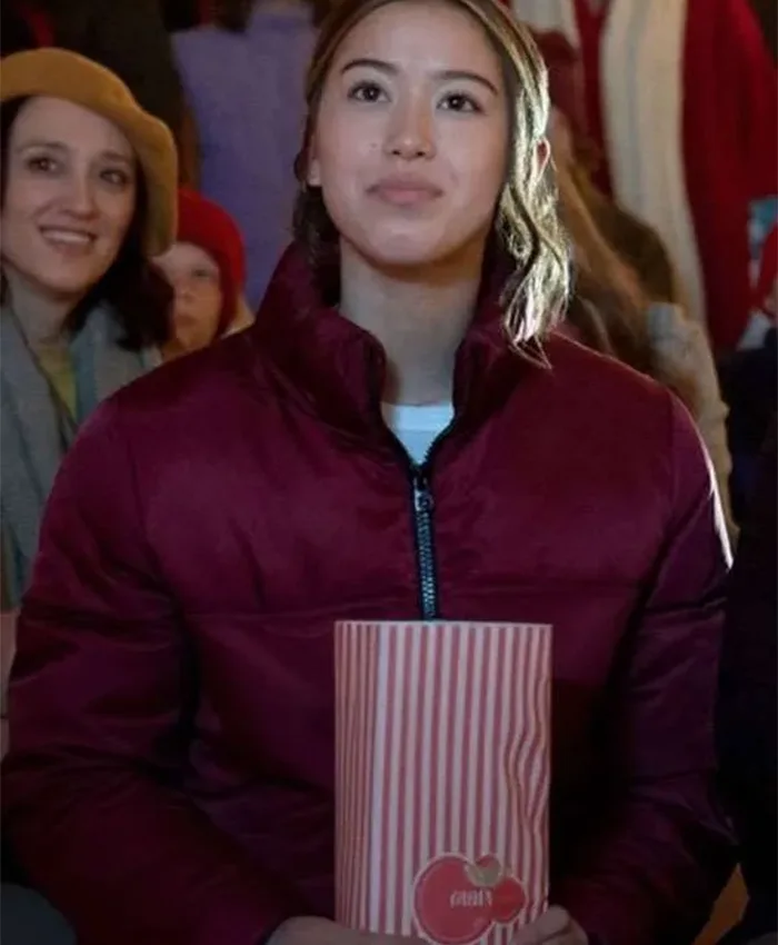 Emily Leung The Snow Must Go On Red Puffer Jacket