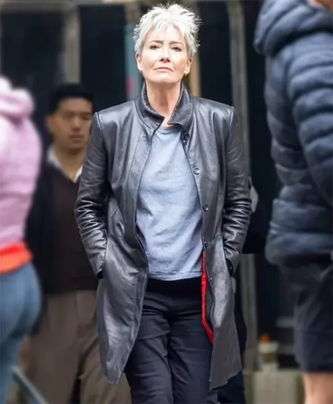Emma Thompson Down Cemetery Road 2025 Black Coat