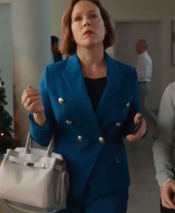 Erin Krakow Christmas Above the Clouds Blue Blazer