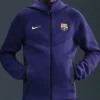FC Barcelona Soccer Windrunner Blue Fleece Hoodie