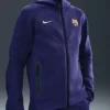 FC Barcelona Soccer Windrunner Blue Fleece Hoodie For Sale