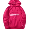 Fear Of God Essentials Pink Hoodie