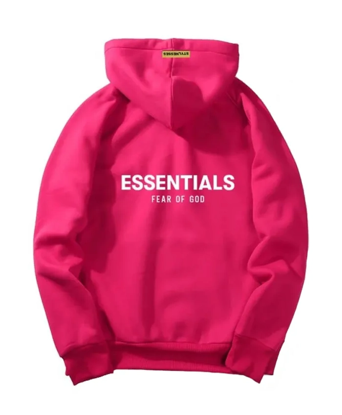 Fear Of God Essentials Pink Hoodie For Sale