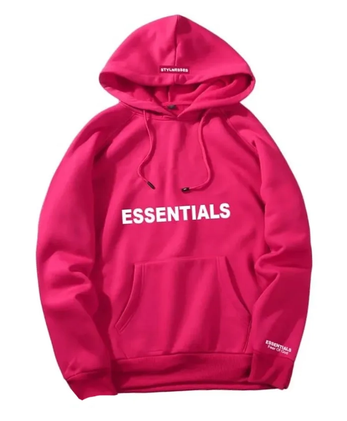 Fear Of God Essentials Pink Hoodie