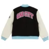 Gag City Full-Snap Letterman Varsity Jacket for Men and Women Black