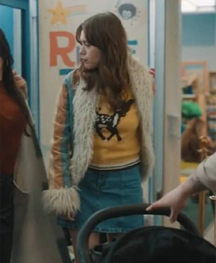 Gemma Daddy Issues S02 Colourblock Stripe Fur Collar Jacket