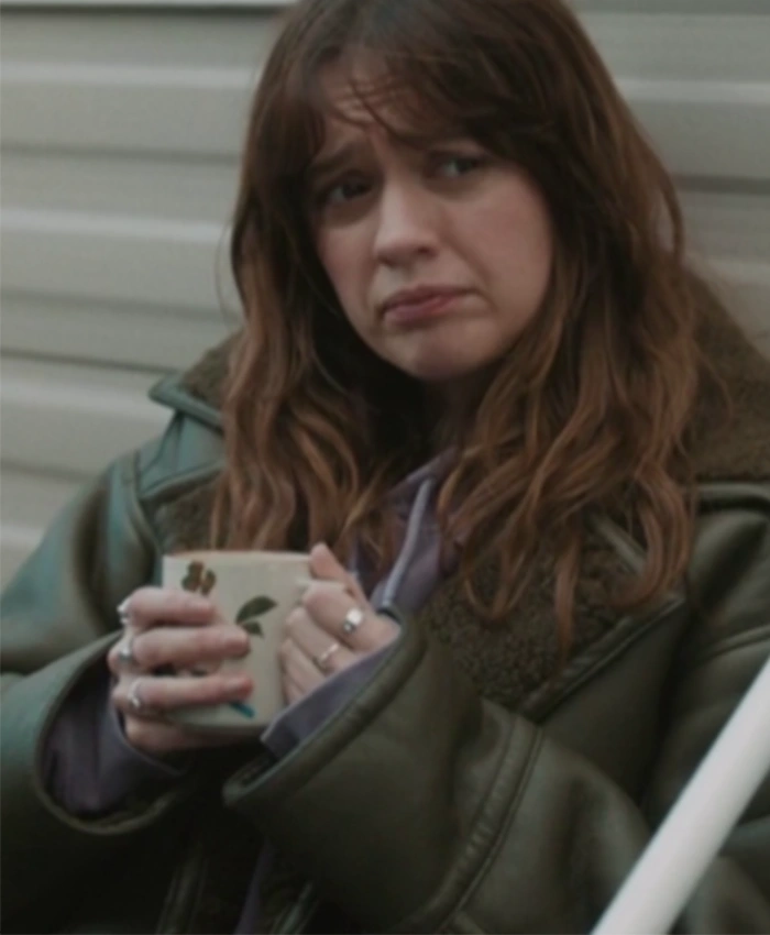 Gemma Daddy Issues S02 Fur Collar Leather Jacket