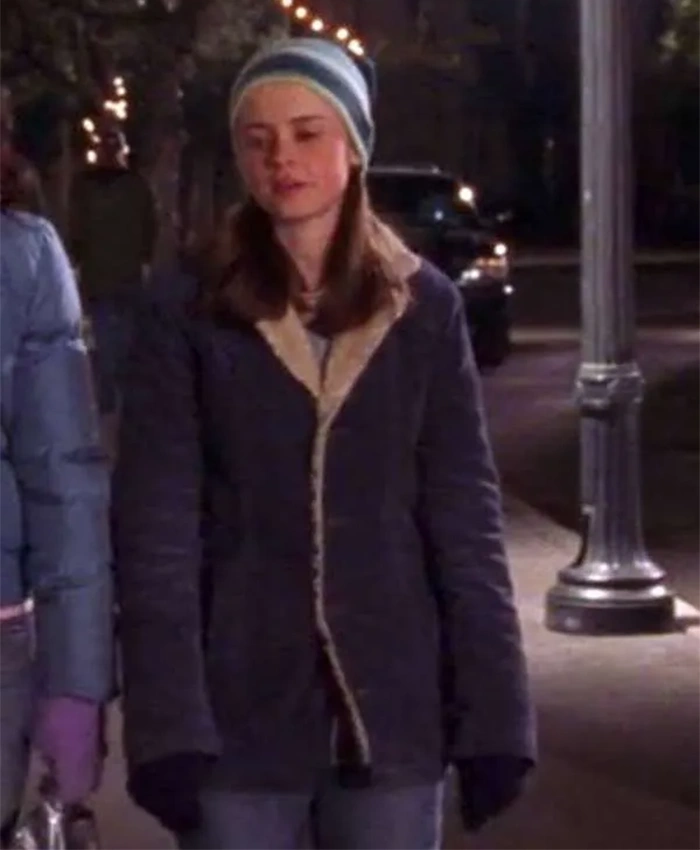 Gilmore Girls Rory Gilmore Blue Shearling Corduroy Jacket