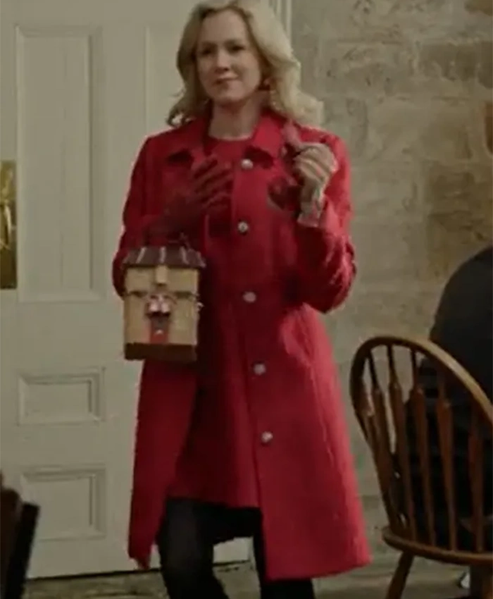 Ginna Claire Mason A Newport Christmas Red Wool Coat For Sale