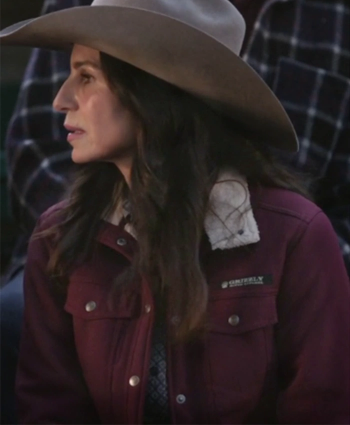 Gracie PRyce Heartland S19 Burgundy Sherpa Collar Jacket