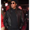 Grand Prix Of Las Vegas Collarless Jay-Z F1 Black Leather Bomber Jacket