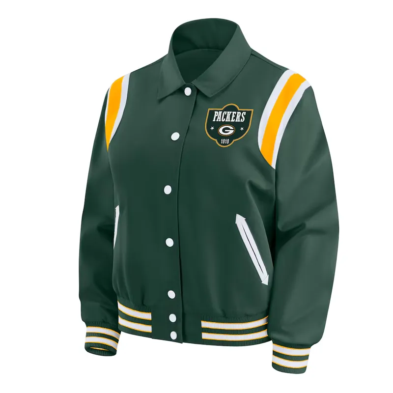 Green Bay Packers Lightweight Green Varsity Jacket