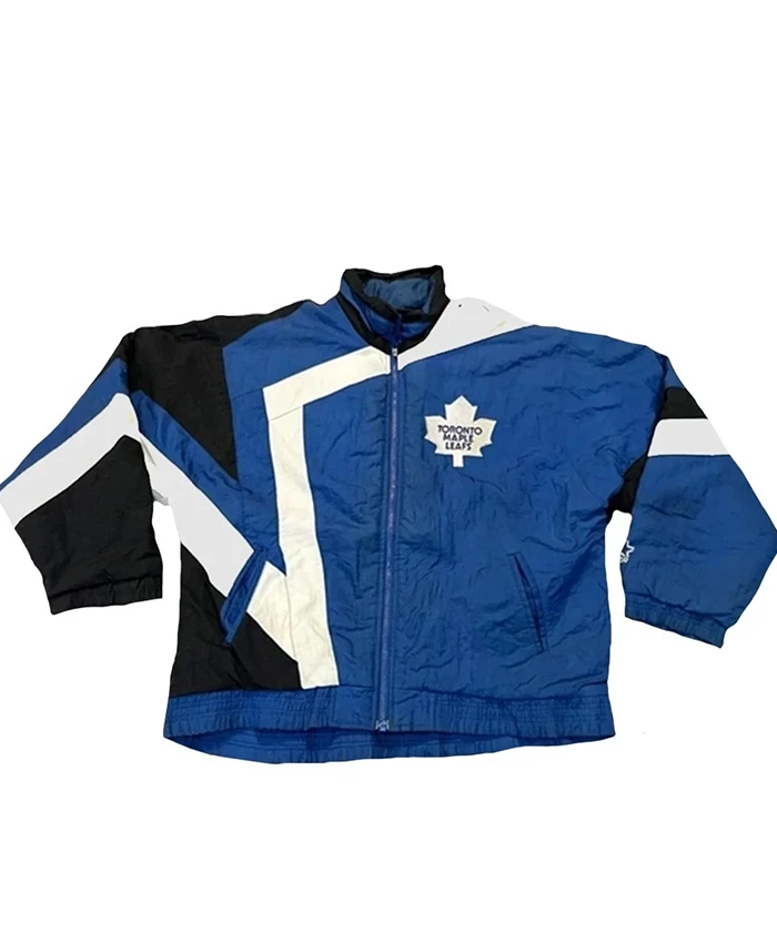 Hailey Bieber Toronto Maple Leafs Starter Hooded Jacket For Sale