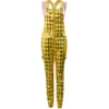 Harley Quinn Birds Of Prey Golden Satin Romper For Sale