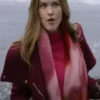 Holland Roden A Bills Love Story Maroon Wool Coat