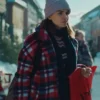 Home for Christmas Johanne Red Plaid Coat
