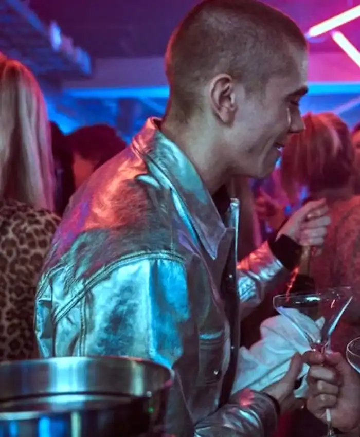 Home for Christmas Jonas Silver Leather Jacket