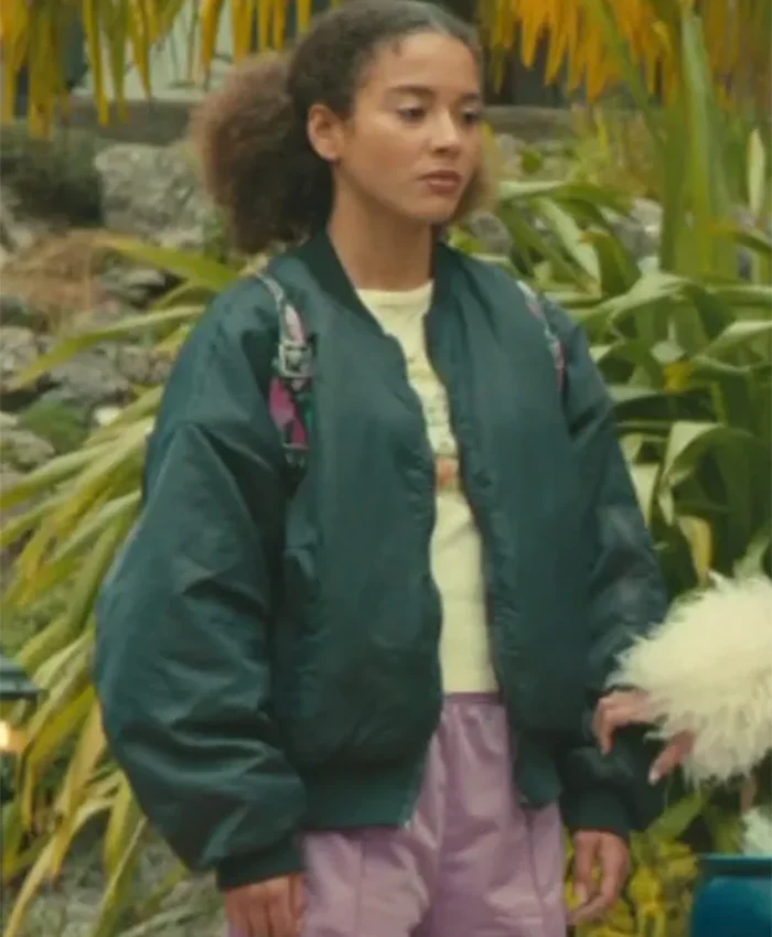 Imogen Faires Wild Cherry S01 Green Bomber Jacket