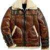 Jack Brown Leather Aviator Jacket