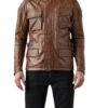 Jack Wilson Elsbeth S03 Brown Leather Jacket For Sale