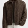 Jacob Hawthorne Beyond the Gates Brown Textured Jacket For Sale